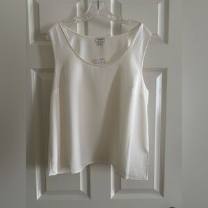 NWT J. Crew Factory Polyester satin shell. Color: Ivory. Size: Large